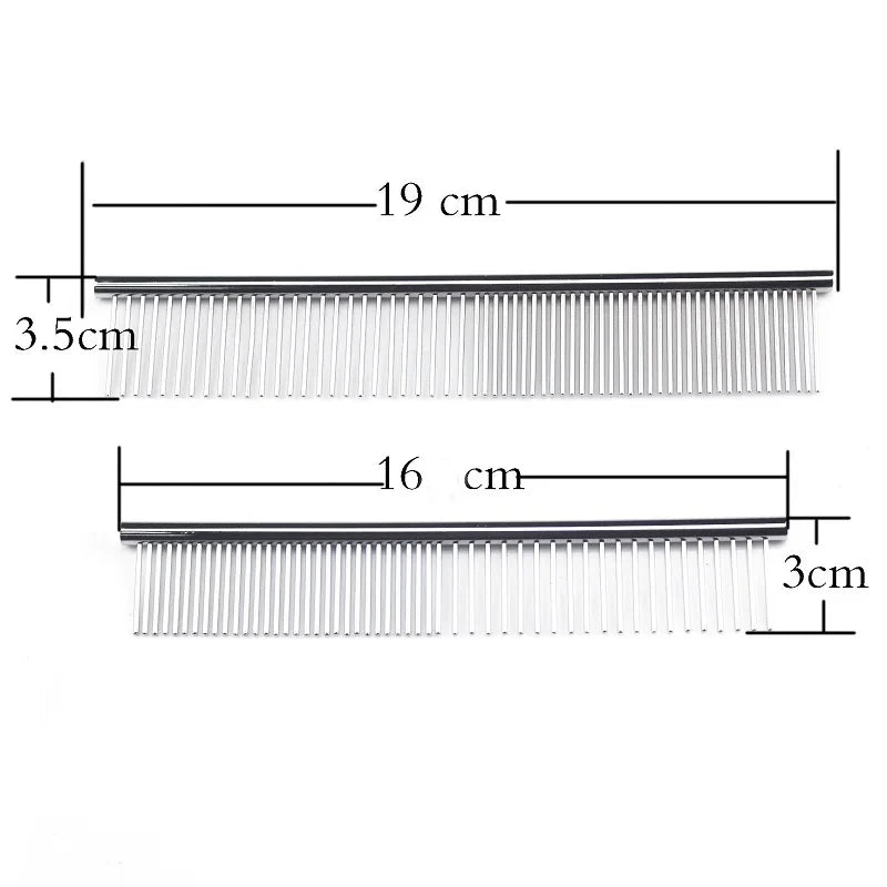 Pet Dematting Comb, Stainless Steel Pet Grooming Comb for Dogs and Cats