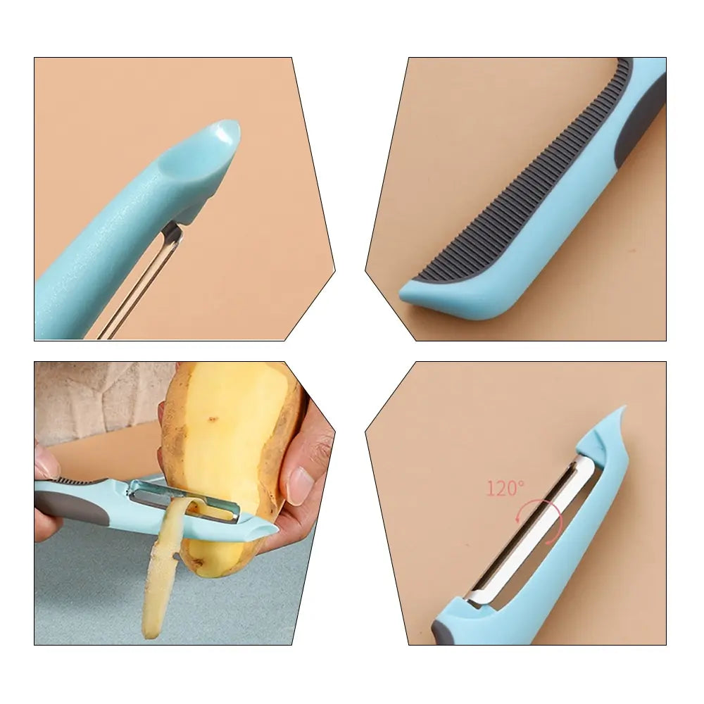 Multifunctional Vegetable and Fruit Peeler Kitchen Stainless Steel Manual Quick Peeler Kitchen Vegetable Processing Tool
