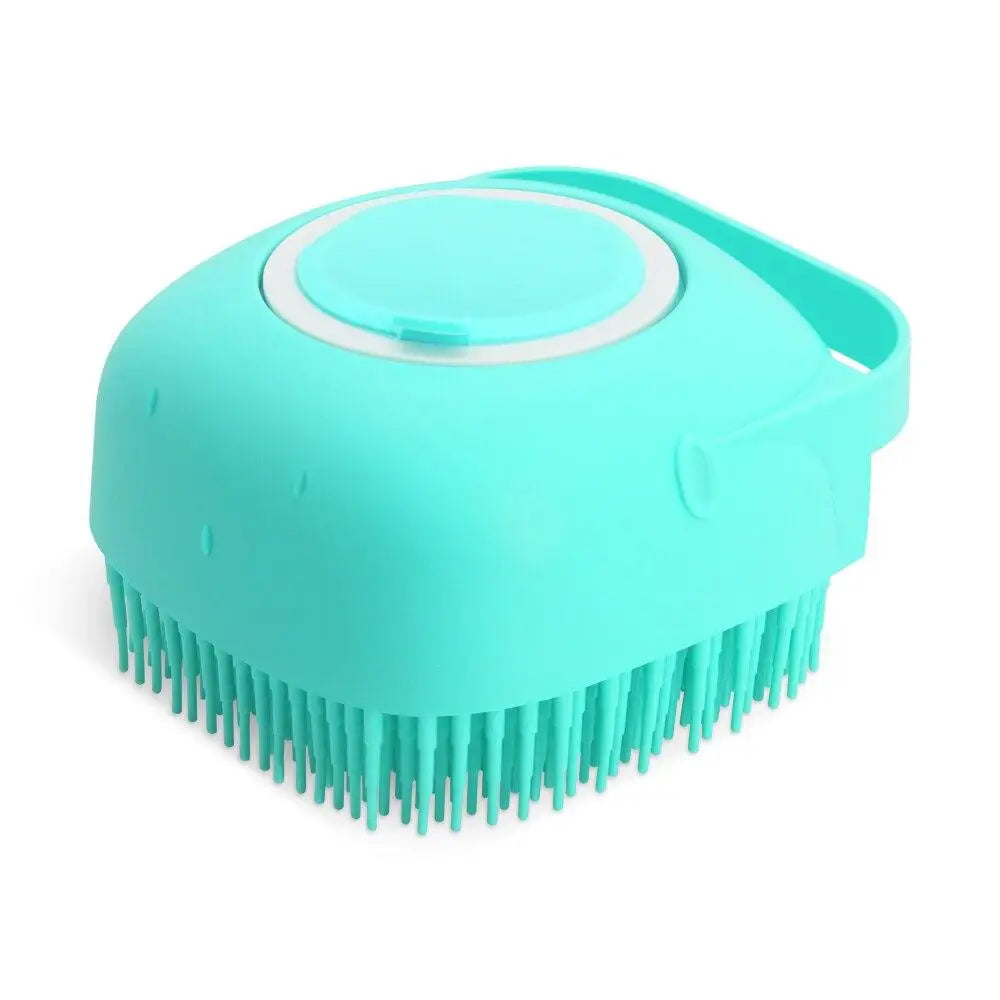 Pet Dog Shampoo Brush 2.7oz 80ml | Cat Massage Comb Grooming Scrubber for Bathing | Soft Silicone Rubber
