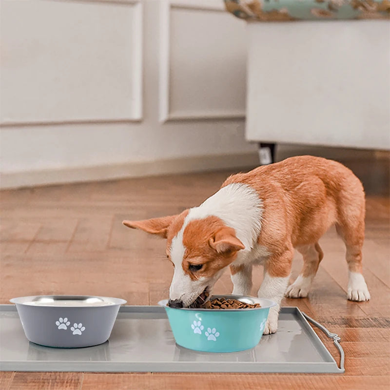 Non-slip Dog Bowls For Small Medium Large Dog | Feeder Bowls And Drinkers Stainless Steel | Dogs Accessories
