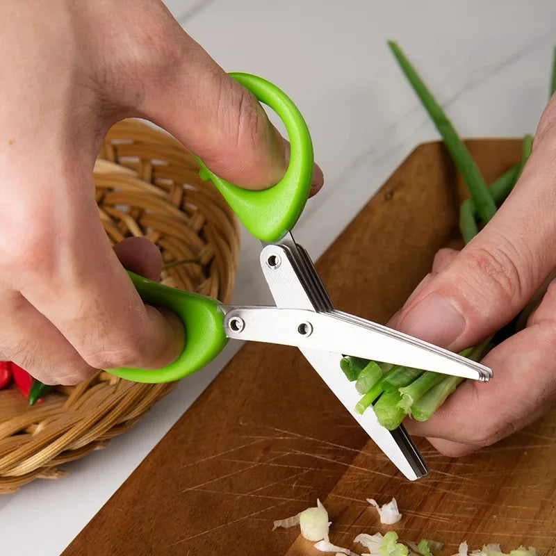Multi-functional Stainless Steel 3 or 5 Layer Kitchen Scissors, shredder, chopper