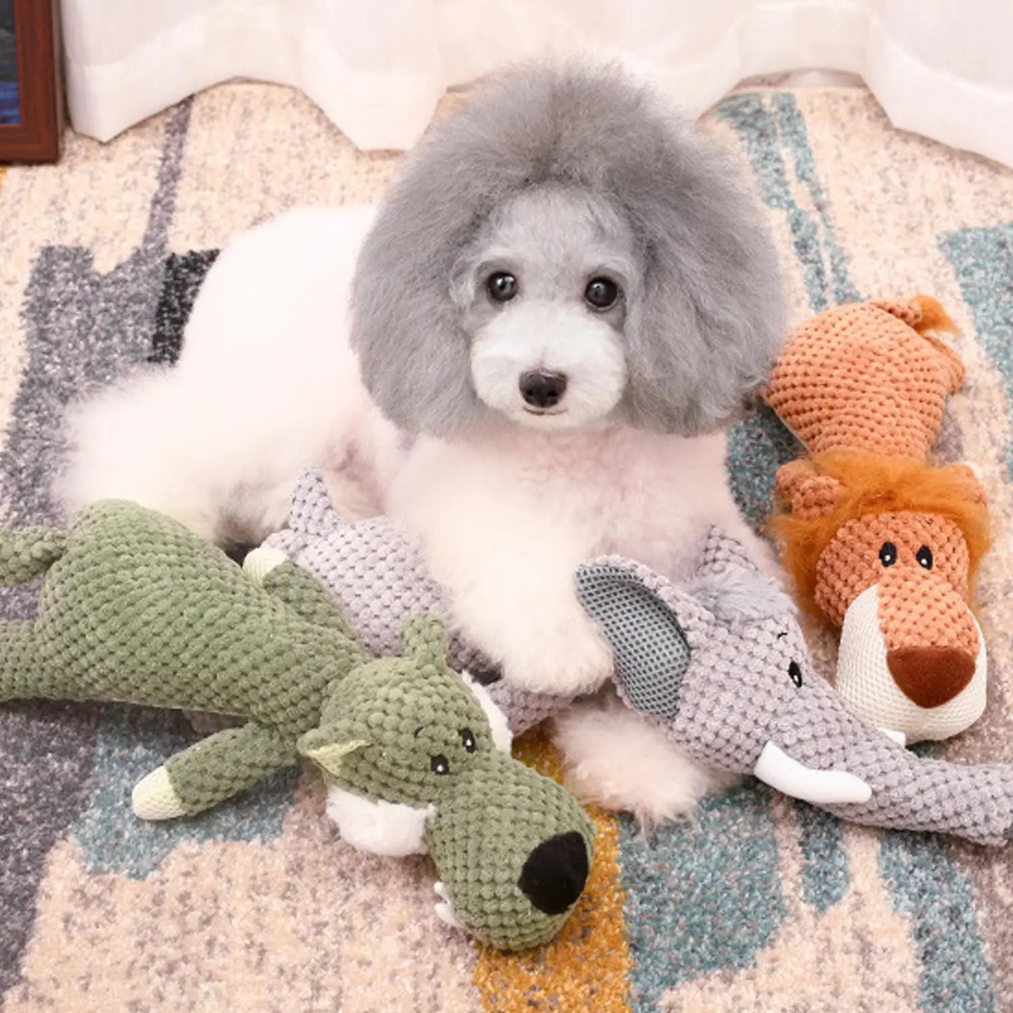 Dog Toy For Large Dogs Cute Plush Squeaky Stuffed Toys | Fleece Durable Chewing Cute Soft Toy