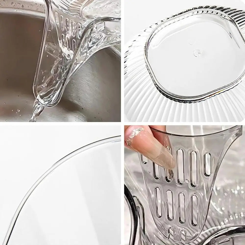 Kitchen Multifunctional Drainage Basket New Salad Fruit Plate Draining Bowl Plastic Vegetable Basin Household Sink