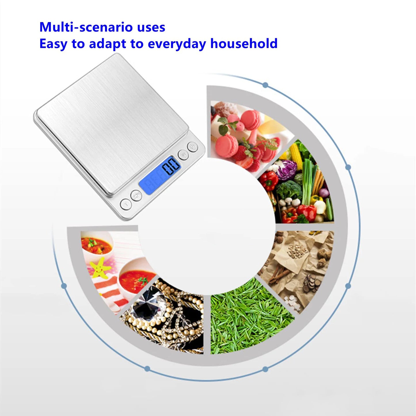 PrecisionPal 3000 - Sleek Digital Kitchen & Jewelry Scale
