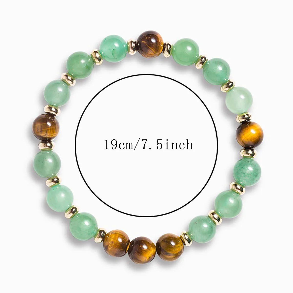 Yellow Tiger Eye Green Aventurine Bracelet - Attracts Wealth, Career, Luck / Natural Energy Stone / Jewelry Gift