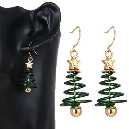 Fashion Christmas Tree Earrings For Women Girls Female New Fashion Alloy Earrings Jewelry Happy New Year Festival Party Gifts