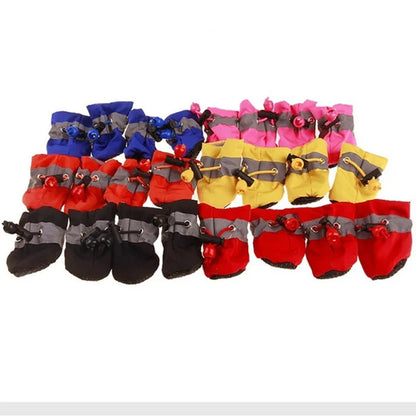 4pcs/set Waterproof Pet Shoes for dogs, cats | Anti-slip Rain Boots Footwear