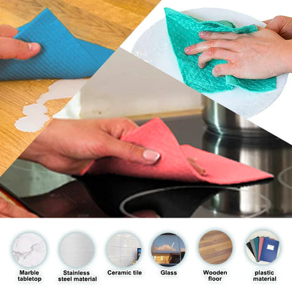 Swedish Reusable Dishcloths for Kitchen Solid Color 4/8/12 pack Cloths Reusable washable Wood Pulp Fiber