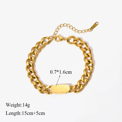 Stainless Steel non fading, Gold Color Bracelet for Women, trendy and fashionable