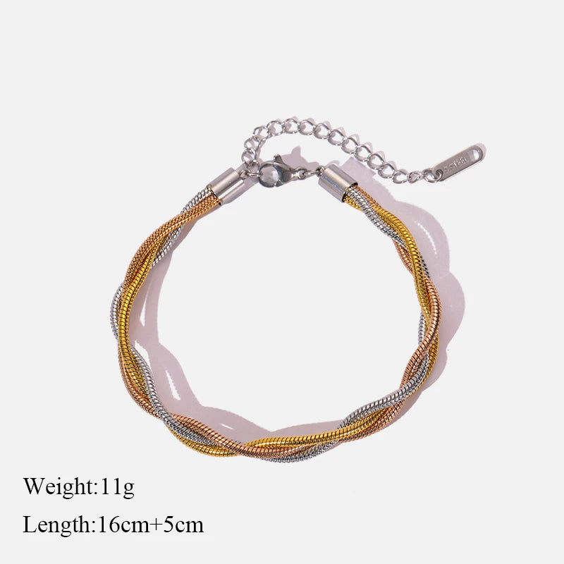 Stainless Steel non fading, Gold Color Bracelet for Women, trendy and fashionable