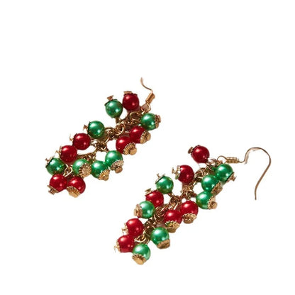 2Pc New Fashion Long Bell String Colorful Earrings Women's Christmas New Year Party Festivals Gift Cute Jewelry Versatile