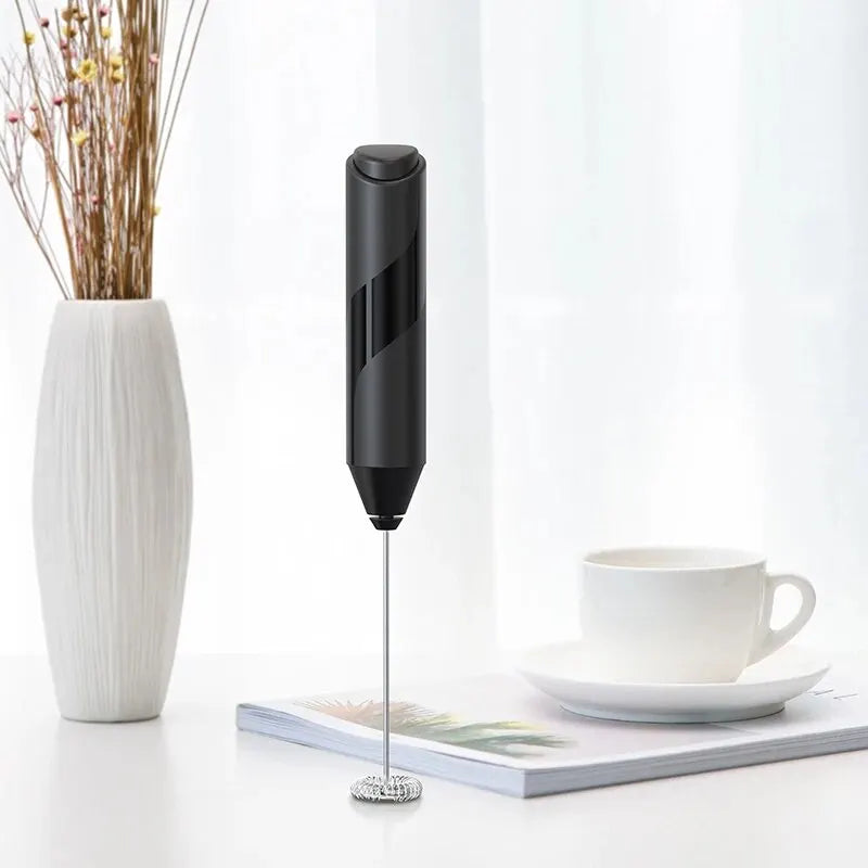 Electric Milk Frother - Portable Mini Handheld Fast Foaming coffee, milk, shake frother