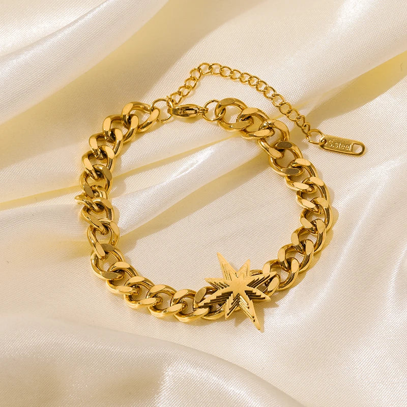 Stainless Steel non fading, Gold Color Bracelet for Women, trendy and fashionable