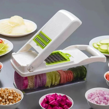 Slice, Shred, and Serve: 16-in-1 Multifunctional Vegetable Slicer &amp; Food Prep Set