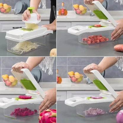 Slice, Shred, and Serve: 16-in-1 Multifunctional Vegetable Slicer &amp; Food Prep Set