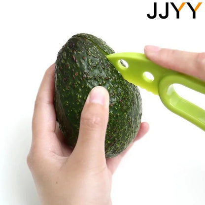 3 In 1 Avocado Slicer, Shea Corer, Fruit Peeler / Cutter, Pulp Separator | Plastic Knife Kitchen, Vegetable Tools