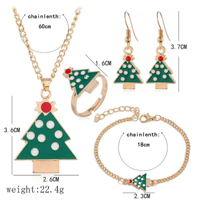 5Pcs/Set Christmas Jewelry Set / Gifts