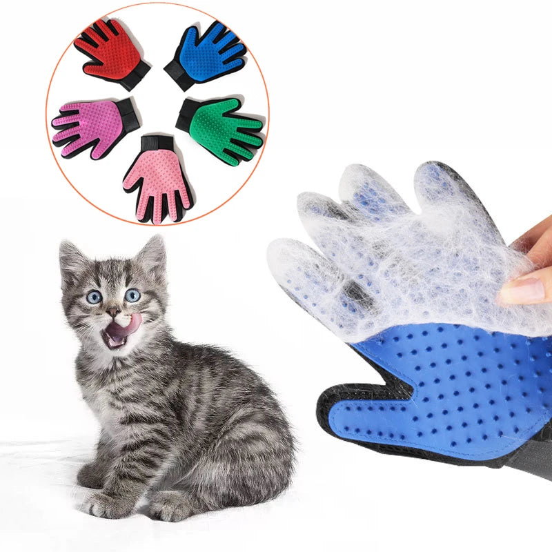 Pet Glove - Cat, Dog Grooming hand brush /  Hair De-shedding Brush, Massager