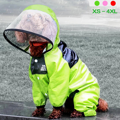 Dog Raincoat , Jumpsuit, Waterproof Dog Jacket