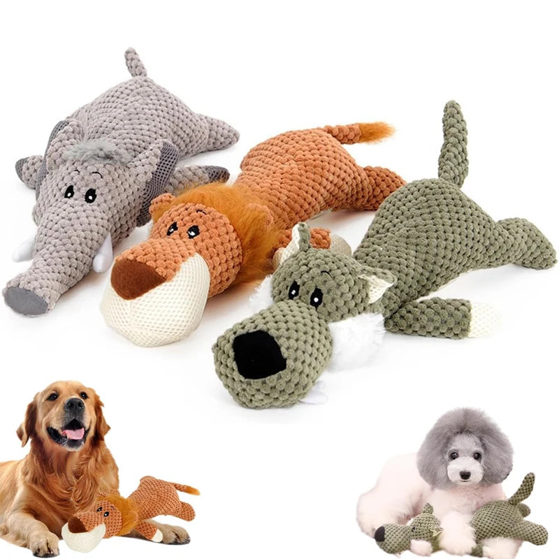 Dog Toy For Large Dogs  Cute Plush Squeaky Stuffed Toys | Fleece Durable Chewing Cute Soft Toy