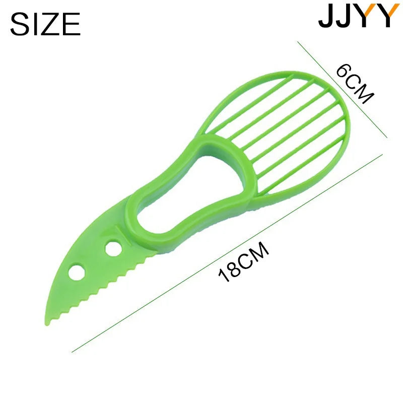 3 In 1 Avocado Slicer, Shea Corer, Fruit Peeler / Cutter, Pulp Separator | Plastic Knife Kitchen, Vegetable Tools