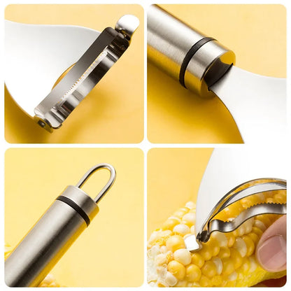 Stainless Steel Corn Peeler,Serrated Corn Stripper, Cob Shaver, Kitchen tool