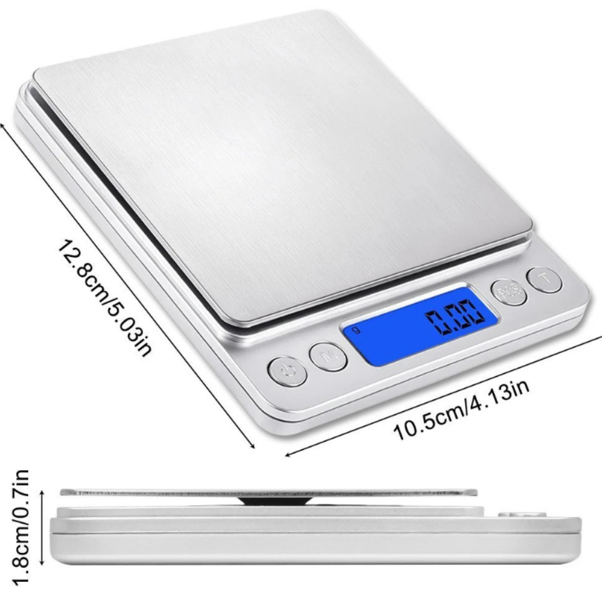 PrecisionPal 3000 - Sleek Digital Kitchen &amp; Jewelry Scale