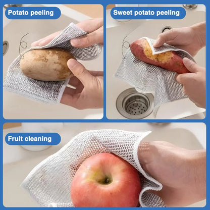 Multipurpose Wire Dishwashing Rags / Scrub Dish Cloths / Reusable / Scratch proof - Kitchen cleaning product