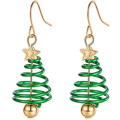 Fashion Christmas Tree Earrings For Women Girls Female New Fashion Alloy Earrings Jewelry Happy New Year Festival Party Gifts