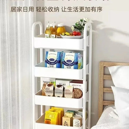 Multi-Layer Trolley Rack Kitchen Floor Bedroom Baby Snacks Mobile Bathroom Bathroom Storage Storage Rack