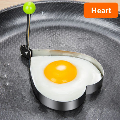 Stainless Steel Fried Egg Mold in different shapes, 5 pcs, Cooking Tools Kitchen Accessories Gadget