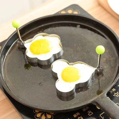 Stainless Steel Fried Egg Mold in different shapes, 5 pcs, Cooking Tools Kitchen Accessories Gadget