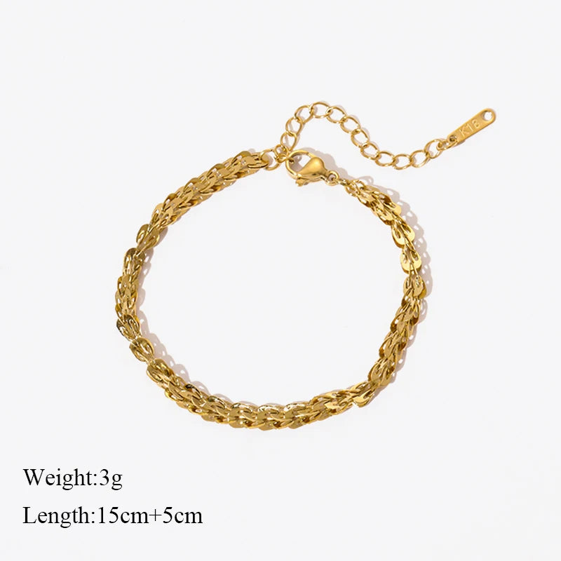 Stainless Steel non fading, Gold Color Bracelet for Women, trendy and fashionable