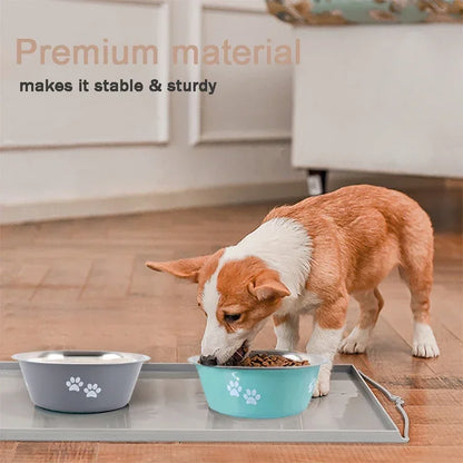 Non-slip Dog Bowls For Small Medium Large Dog | Feeder Bowls And Drinkers Stainless Steel | Dogs Accessories