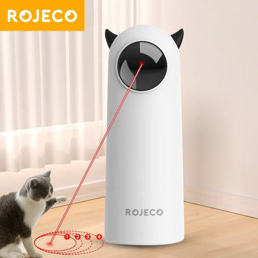 ROJECO Smart Interactive Cat Toy - LED Laser Teaser for Endless Fun