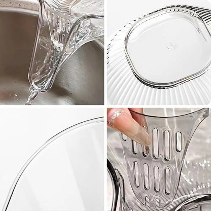 Kitchen Multifunctional Drainage Basket New Salad Fruit Plate Draining Bowl Plastic Vegetable Basin Household Sink