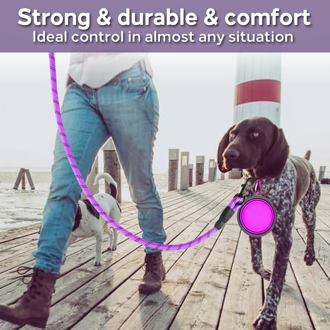 Strong Dog Leash | Reflective Leash For Big Small Medium Dog