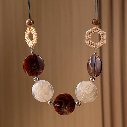 Vintage Handmade Acrylic Pendant Necklace Accessories for Women,  Fashion Jewelry