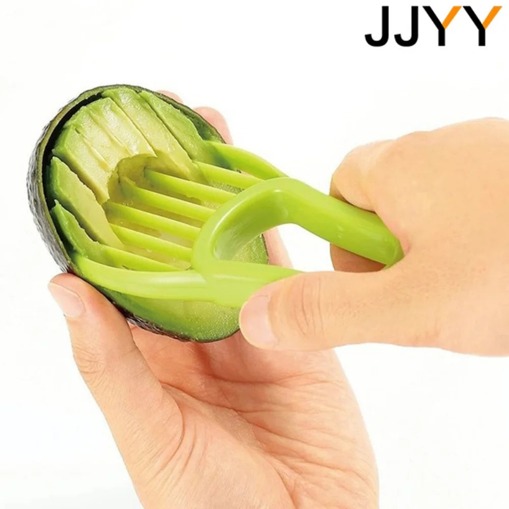 3 In 1 Avocado Slicer, Shea Corer, Fruit Peeler / Cutter, Pulp Separator | Plastic Knife Kitchen, Vegetable Tools