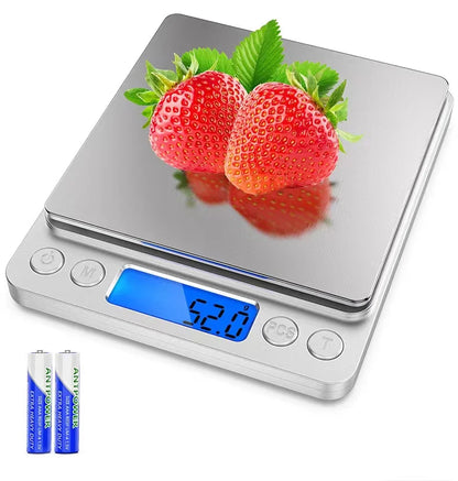 Digital Kitchen Scale 3000g/ 0.1g Small Jewelry Scale Food Scales Digital Weight Gram and Oz Digital Gram Scale with LCD/ Tare