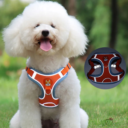 Dogs Adjustable Harness Leash Set for Small Medium Dogs | Harness Vest Reflective | Puppy Chest Strap | Pet Walking Outdoor Supplies