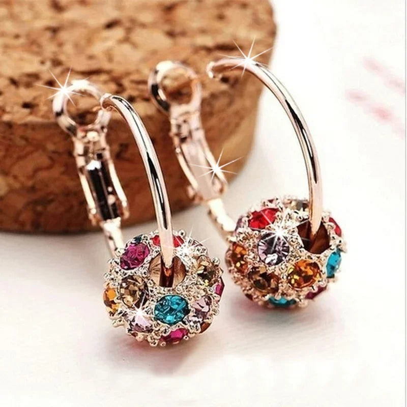 Trendy Earrings Zircon Pendant Earrings Shiny Earrings - Great gift.