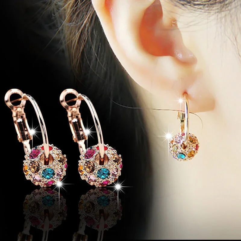 Trendy Earrings Zircon Pendant Earrings Shiny Earrings - Great gift.