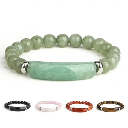 1pc Healing Handmade Stone Bracelet / Natural Malachite Gemstone / Crystal Rough Bracelet /  Energy Bracelet