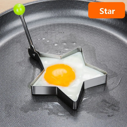 Stainless Steel Fried Egg Mold in different shapes, 5 pcs, Cooking Tools Kitchen Accessories Gadget