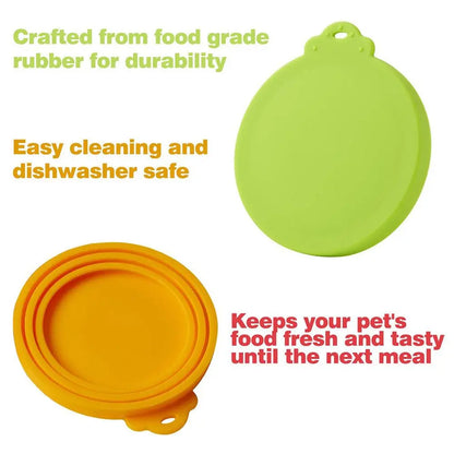 3 In 1 Silicone Canned Lid Reusable Food Tin Cover, Keep Fresh, Kitchen Organization Pet Supplies