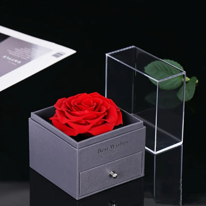 Mom Heart Pendant Necklace With Rose ,Gift Box For Mom Birthday Christmas - New In Fashion Luxury Zircon Jewelry