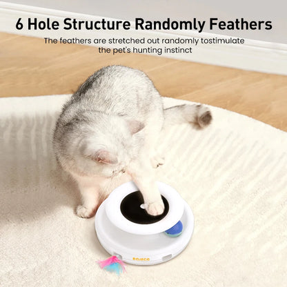 2-in-1 Smart Cat Toy &amp; Automatic Feather Fun Ball Set